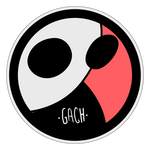 Logo de Gach OÜ Logo de Gach, emblème rond en forme de masque de crâne avec le logotype Gach